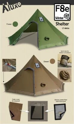 Luxe Outdoor F8e Winter Shelter - Green 11 Luxe Outdoor F8e Winter Shelter - Green -Backpacking Light Salg 167629933 origpic 702782 1
