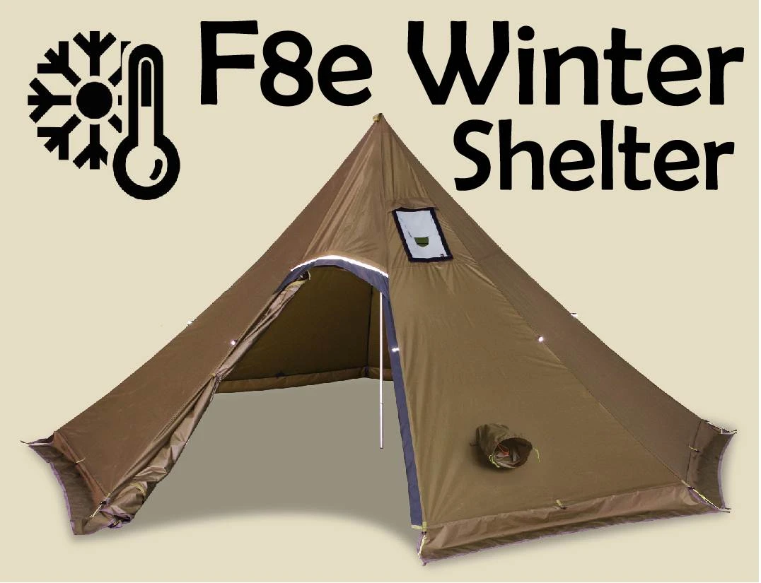 Luxe Outdoor F8e Winter Shelter - Brown 3 Luxe Outdoor F8e Winter Shelter - Brown