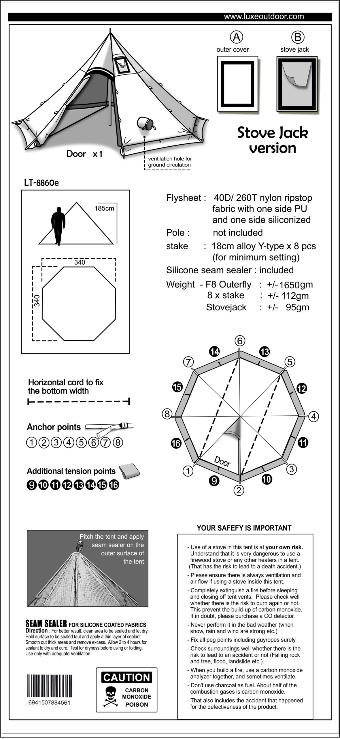 Luxe Outdoor F8e Winter Shelter - Brown 6 Luxe Outdoor F8e Winter Shelter - Brown - Billede 4
