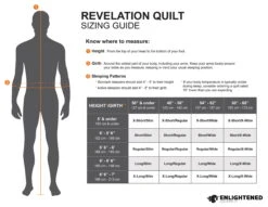 Enlightened Equipment Revelation Quilt 30°F (-1°C) Regular/Wide -Backpacking Light Salg EE quilts size 3