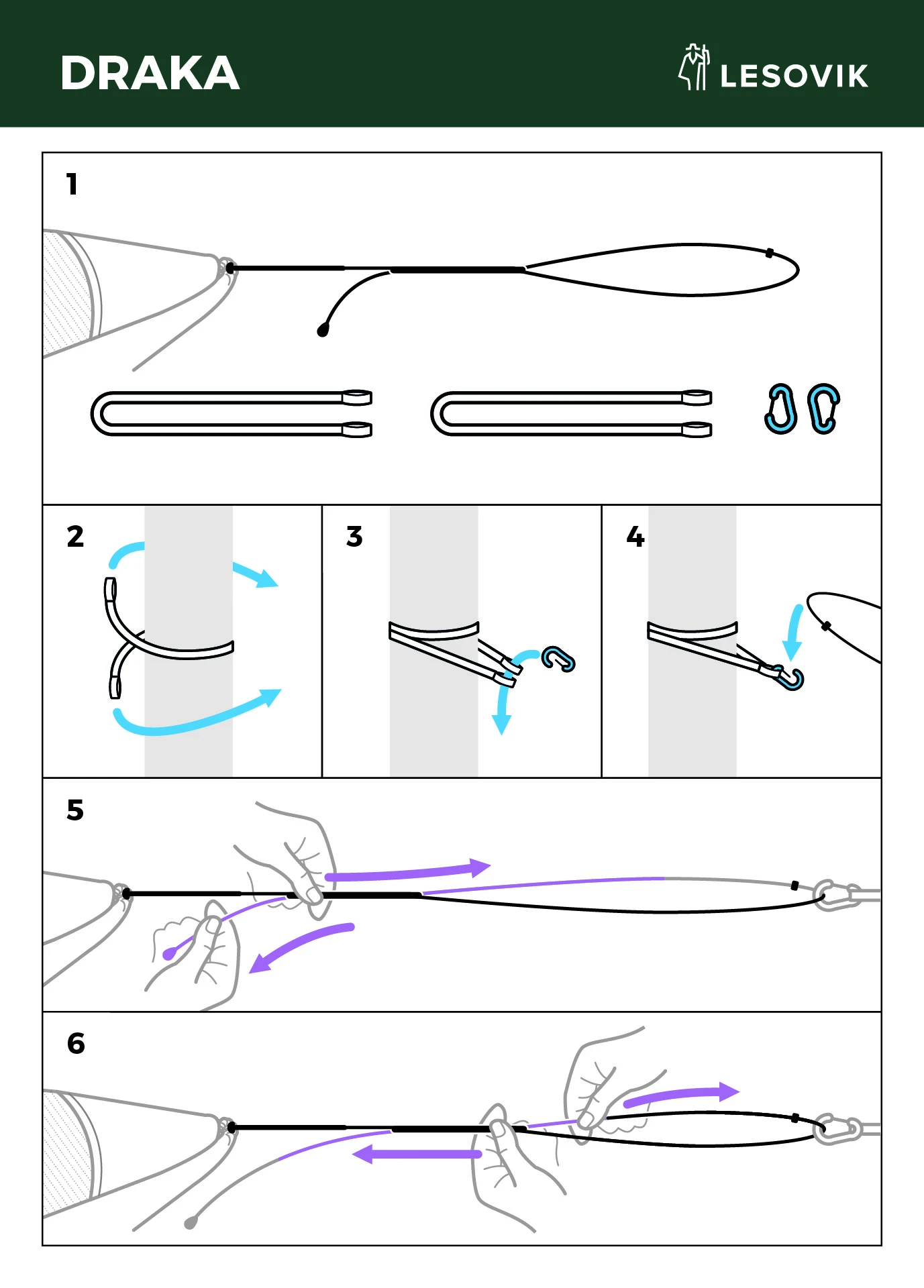 Lesovik DRAKA Hammock Set 9 Lesovik DRAKA Hammock Set - Billede 7